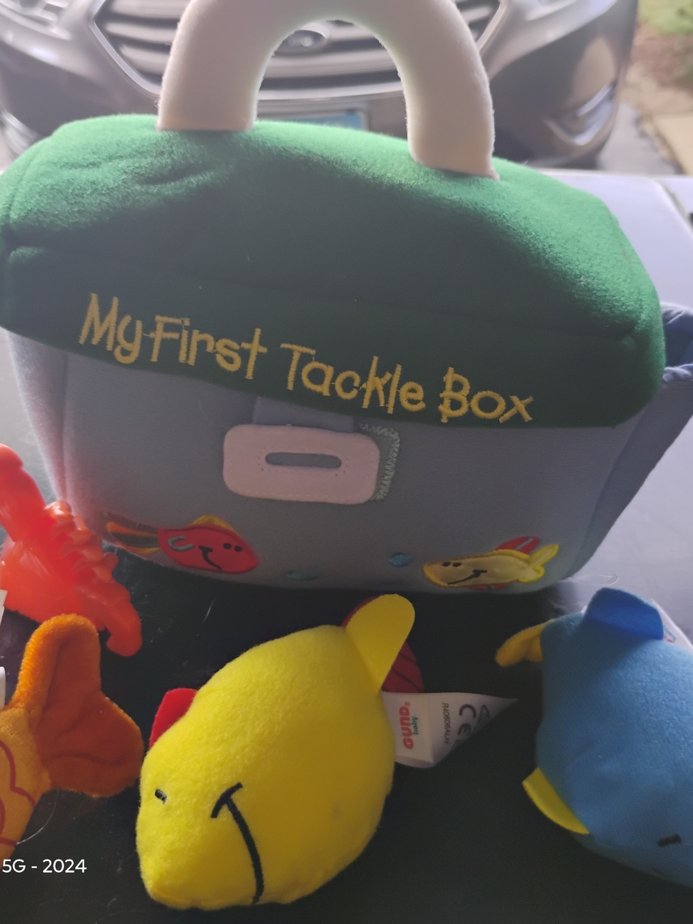 Gund My First Tackle Box Plush Toy - Green, Light Blue, Yellow